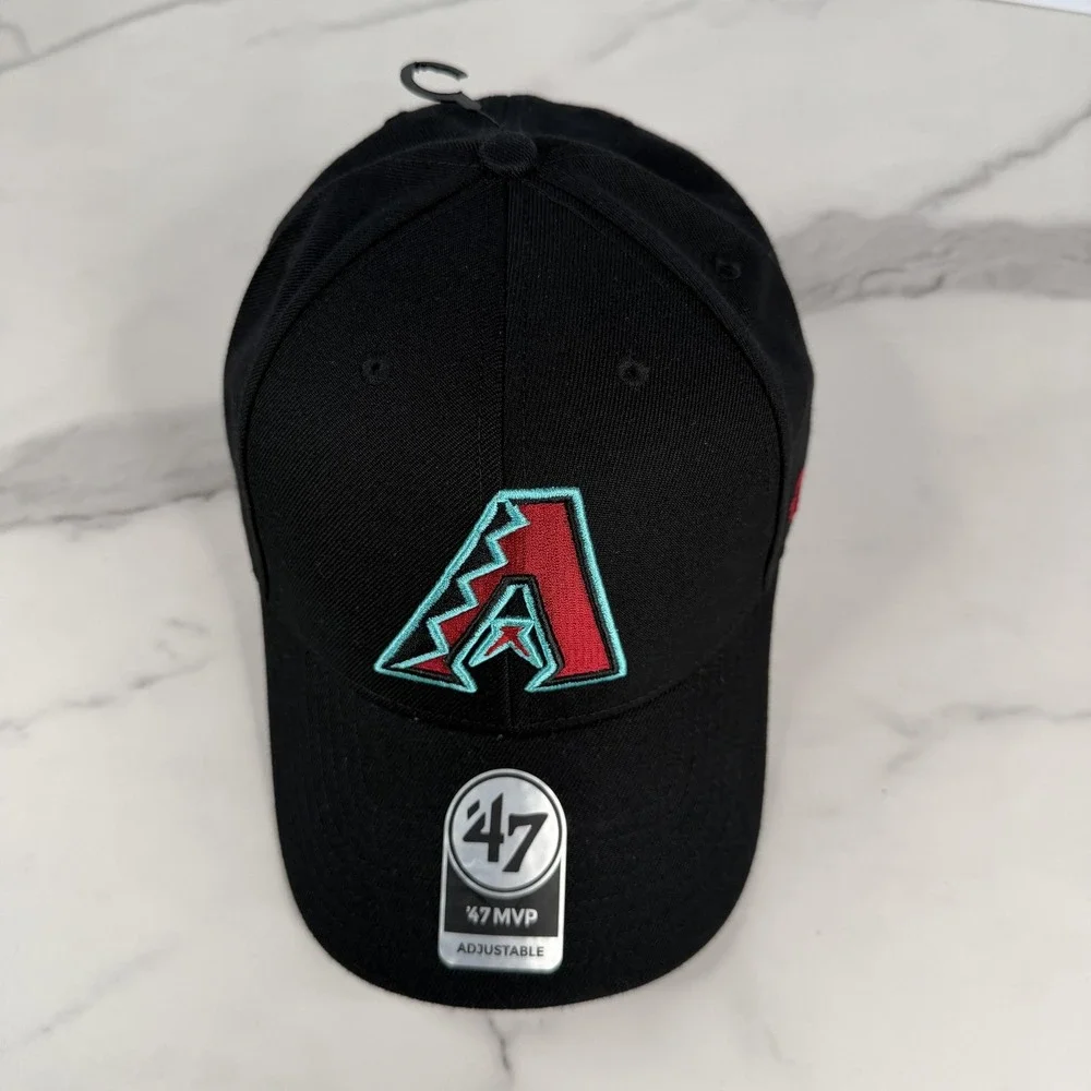 Arizona Diamondbacks Hat Cap Strap Back Mens OSFA Black 47 MVP Baseball Dbacks